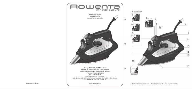 Page 1 de la notice Manuel utilisateur Rowenta Eco Intelligence DW6080