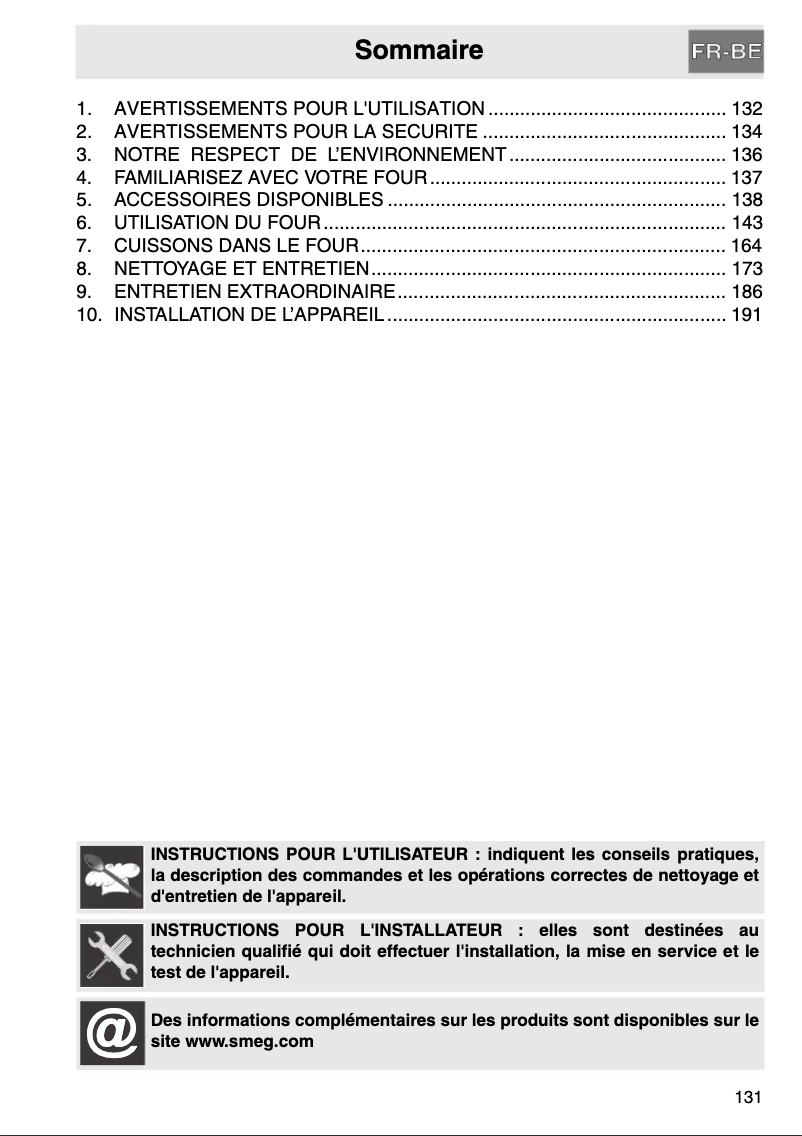 Page 1 of the manual User Manual Smeg SC112-8