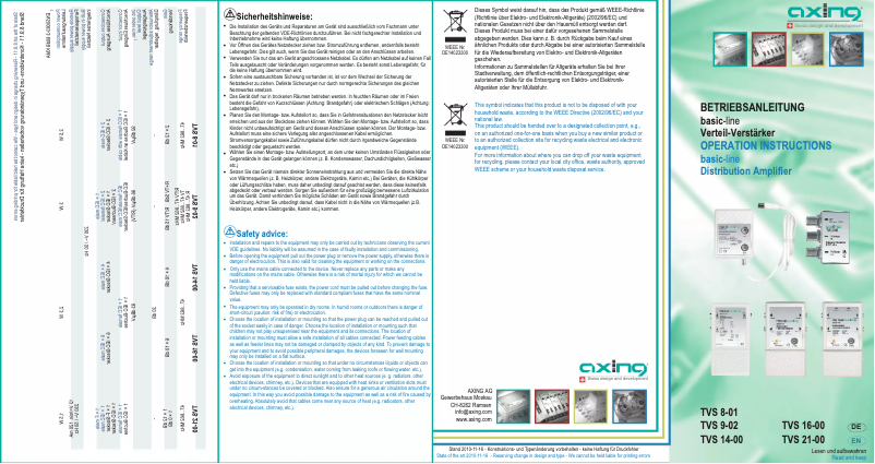 Image de la première page du manuel de l'appareil TVS 16