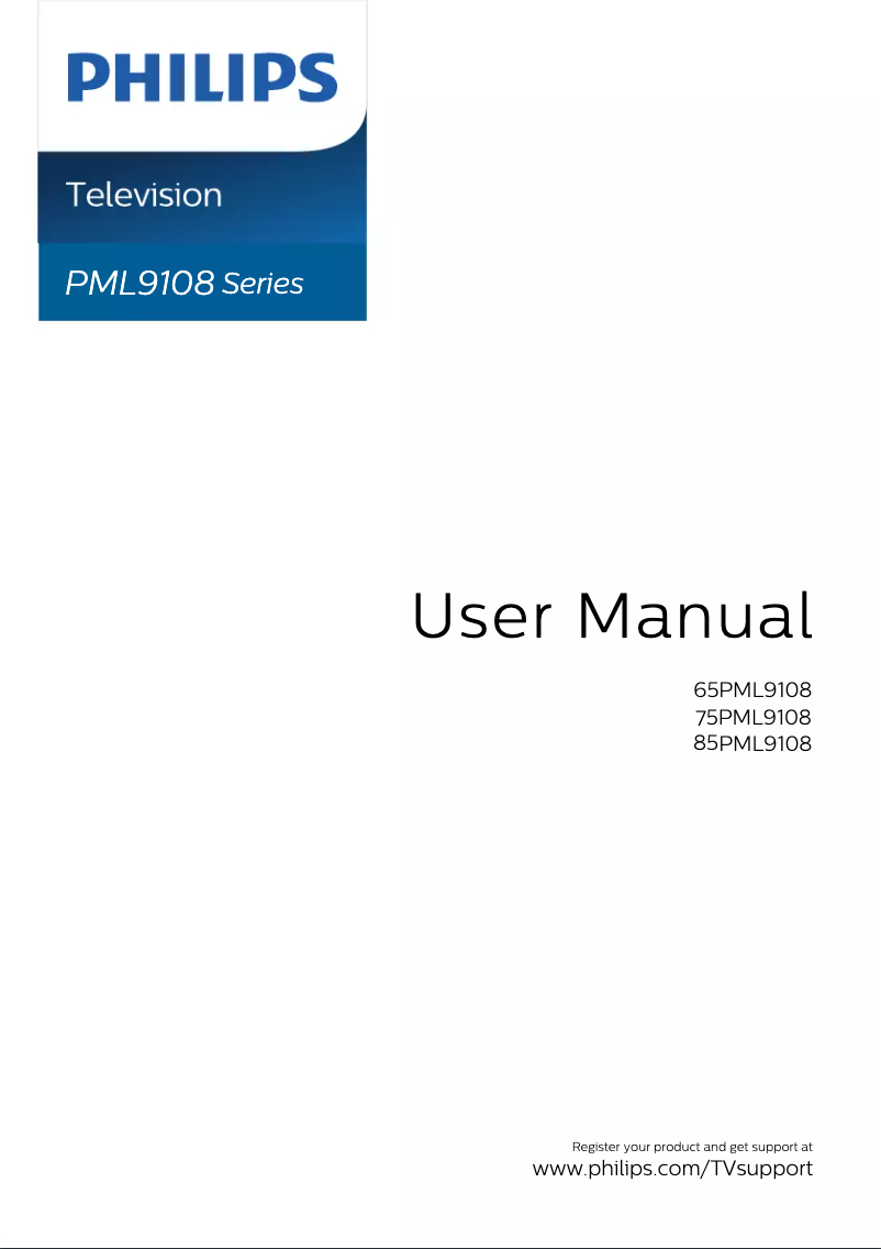 First page image of the manual for 85PML9108