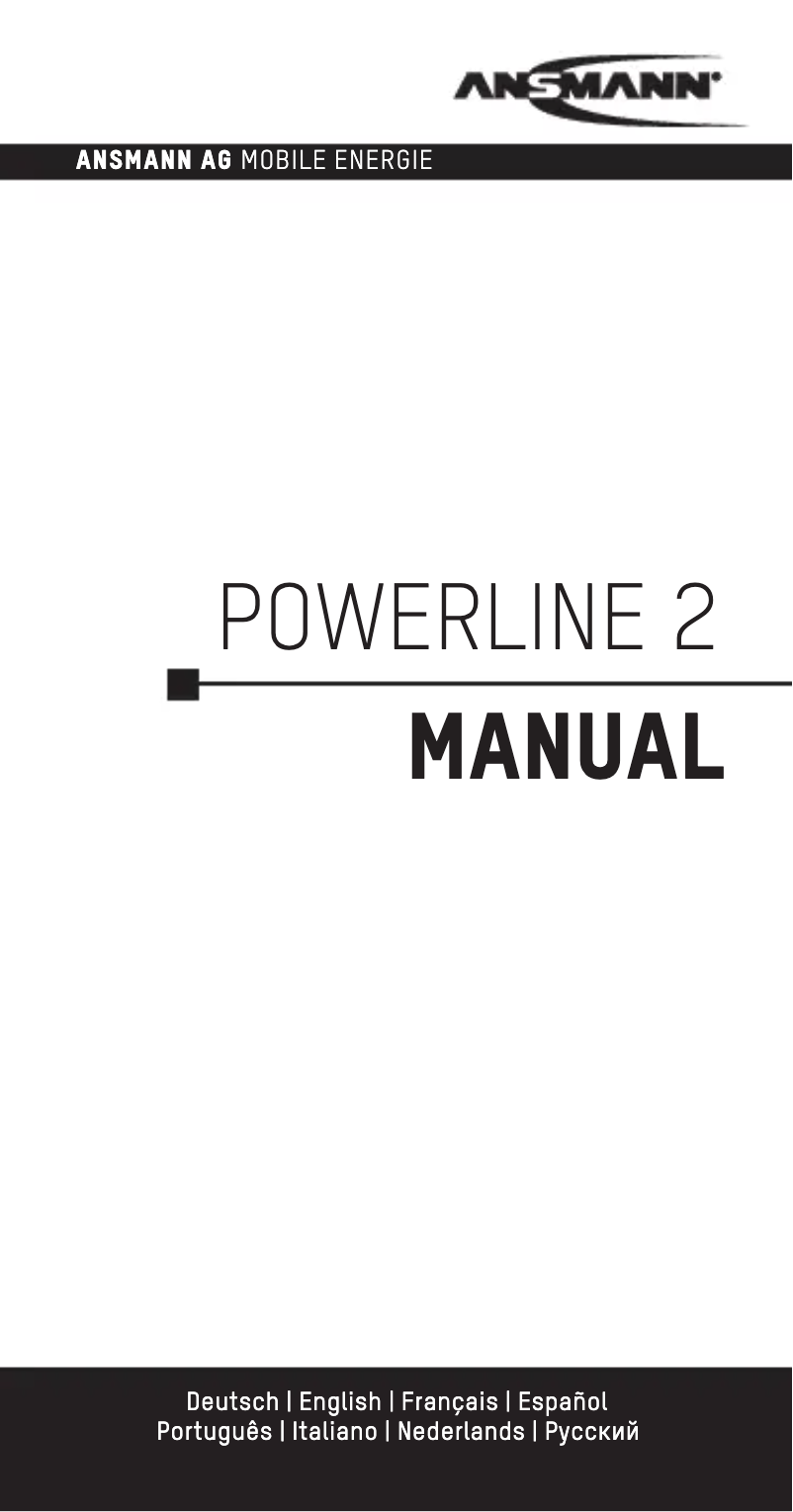 Page 1 of the manual User Manual Ansmann Powerline 2