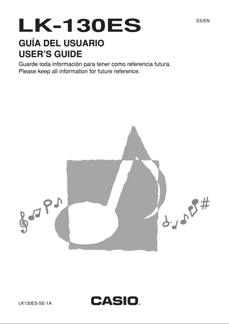 First page image of the manual for LK-130ES