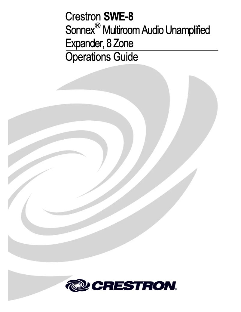 Image de la première page du manuel de l'appareil SWE-8