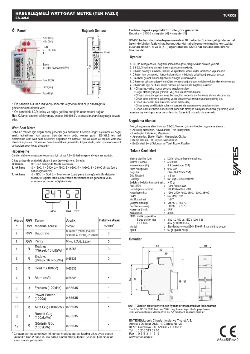 Page 1 of the manual User Manual ENTES ES-32LS-MID