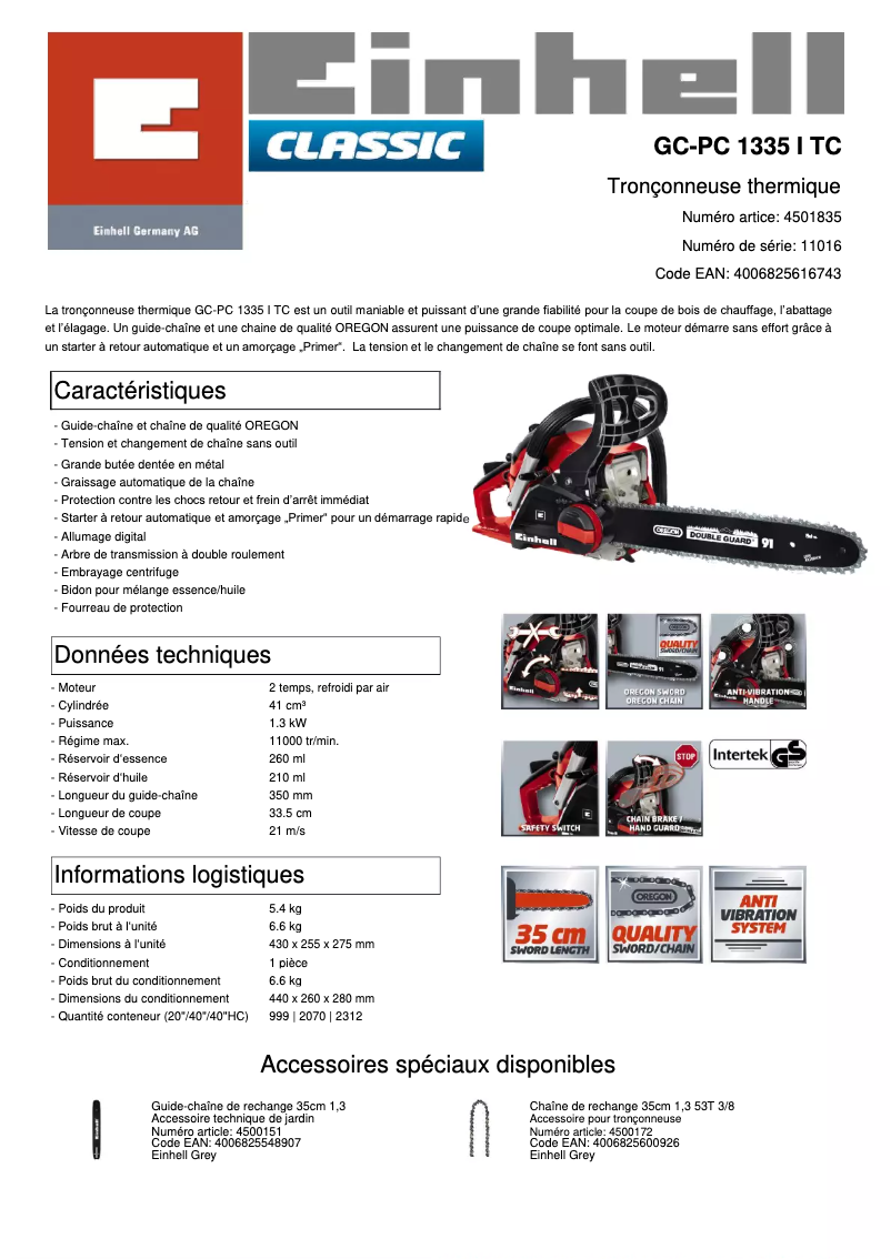 First page image of the manual for GC-PC 1335 I TC