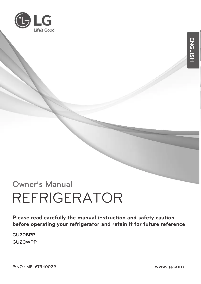 First page image of the manual for GU20BPP