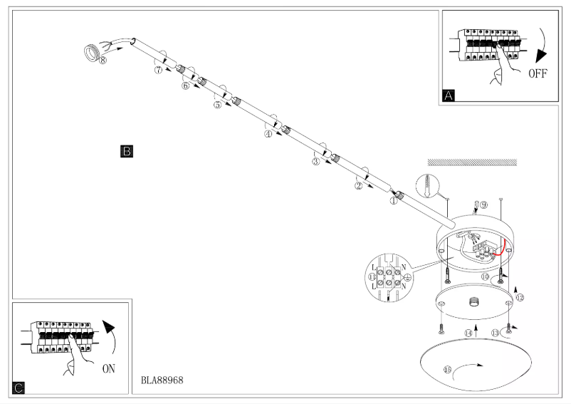 First page image of the manual for BLA88968