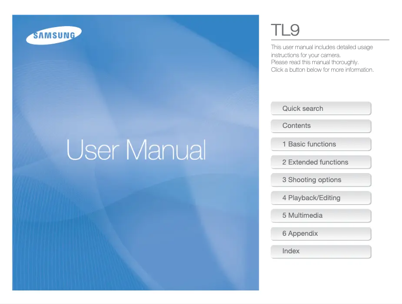 First page image of the manual for TL9