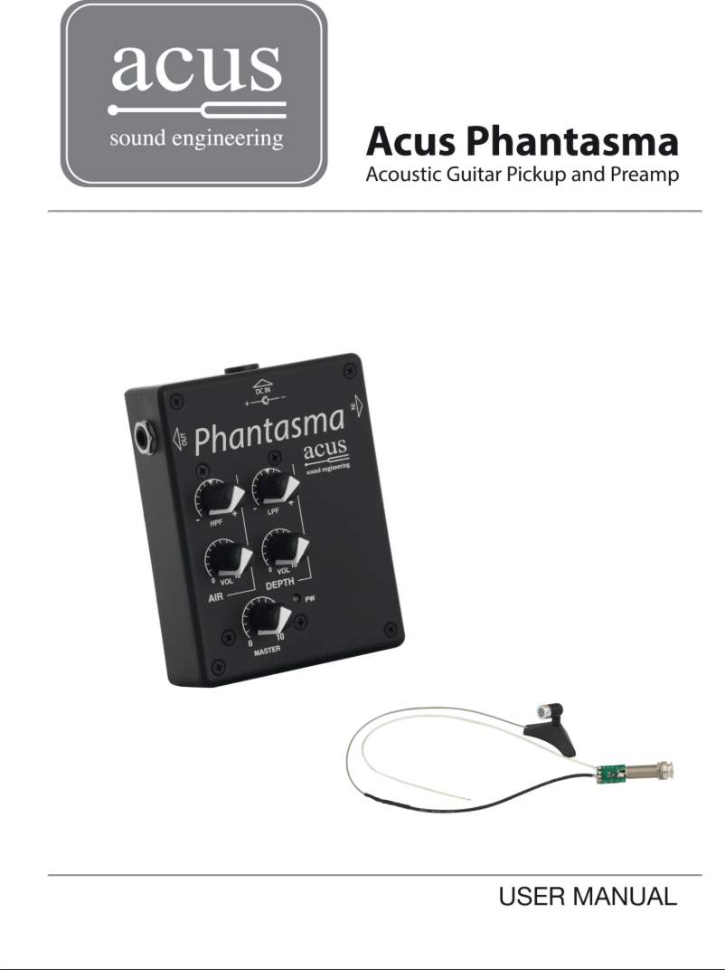 Page 1 of the manual User Manual Acus Phantasma