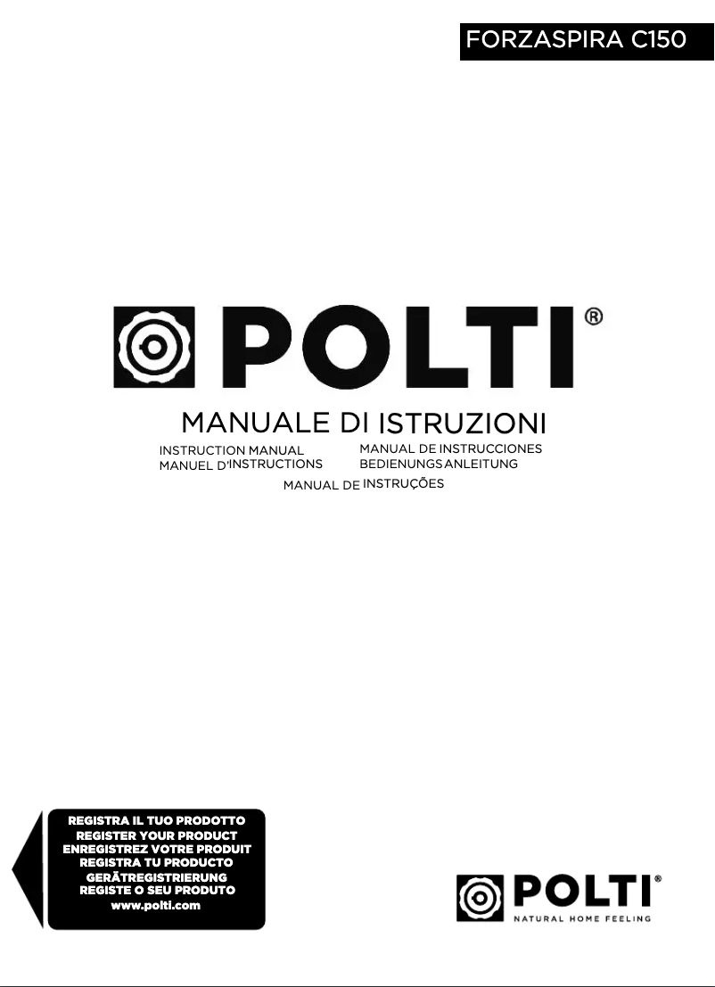 Page 1 of the manual User Manual Polti Forzaspira C150