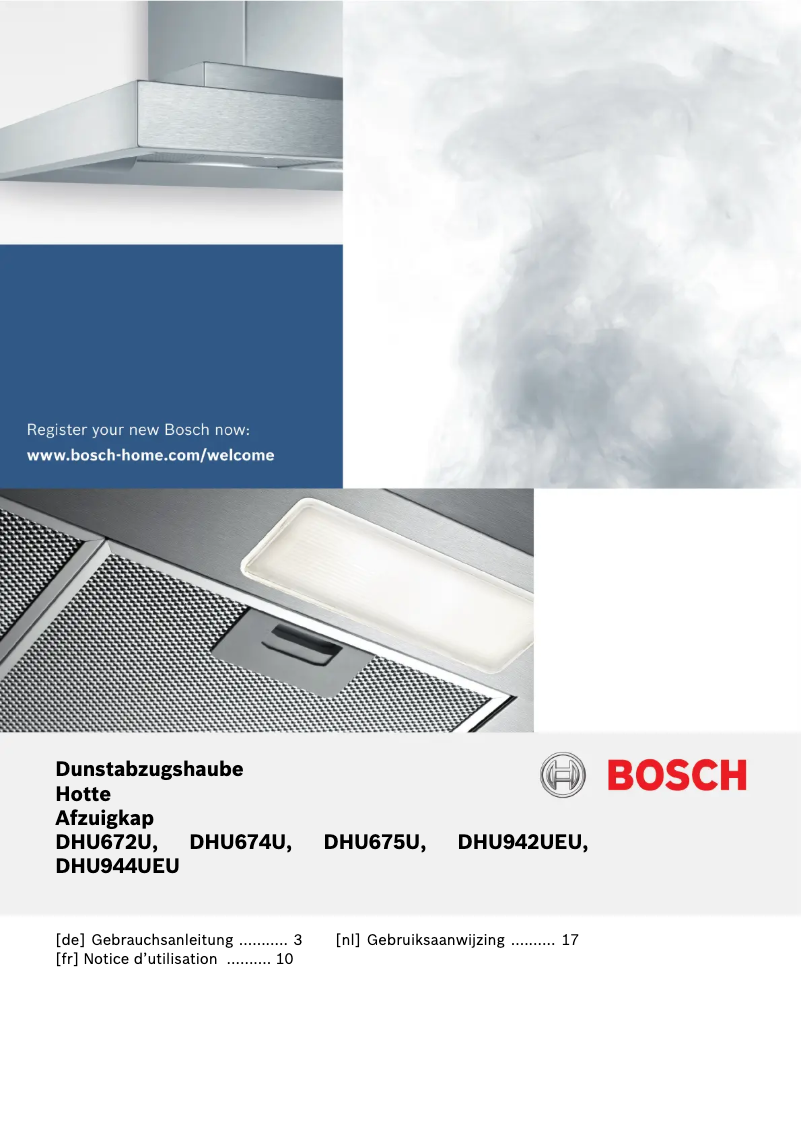 Page 1 of the manual User Manual Bosch DHU944UEU