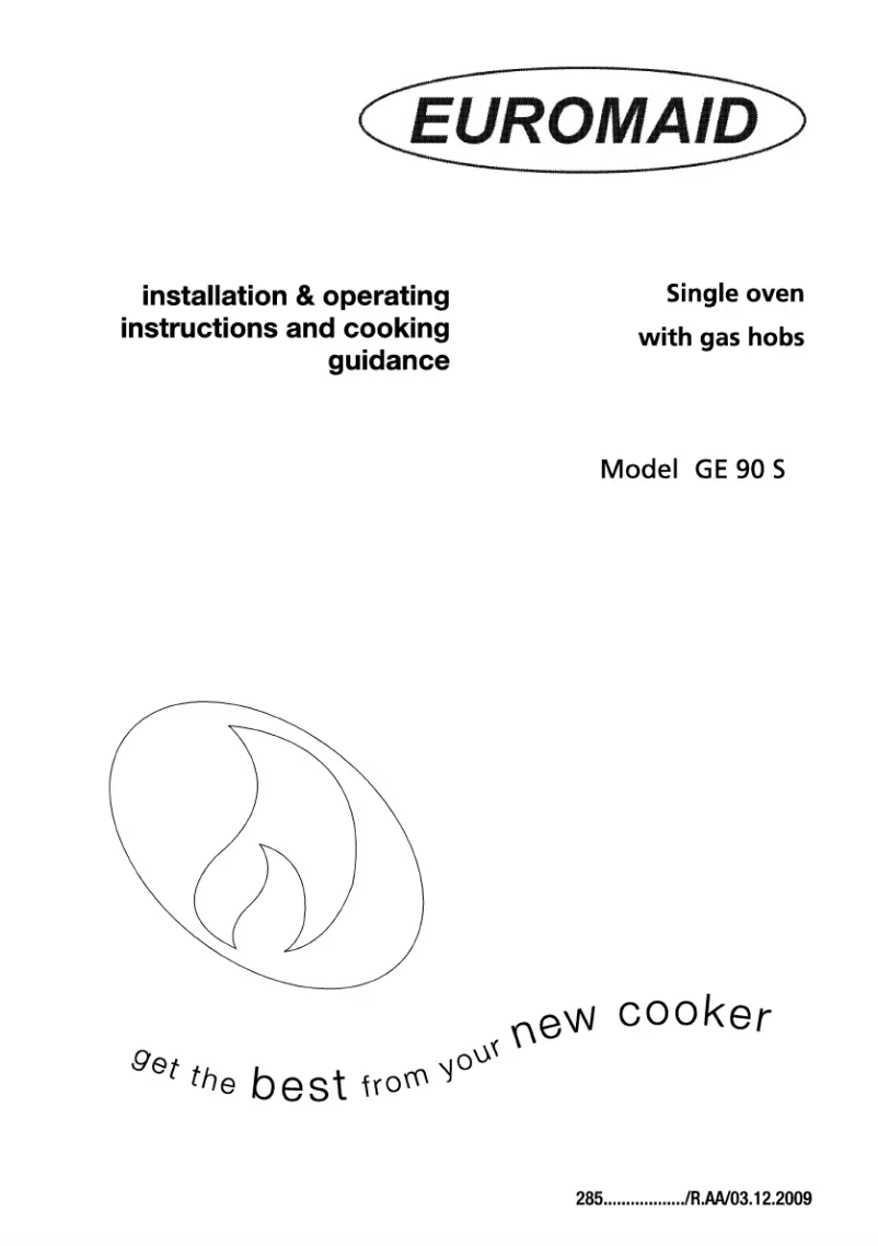 First page image of the manual for GE90S