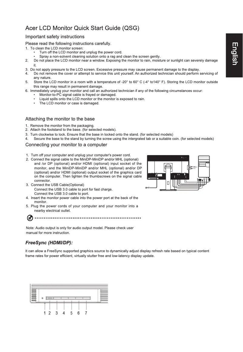 First page image of the manual for BE270K