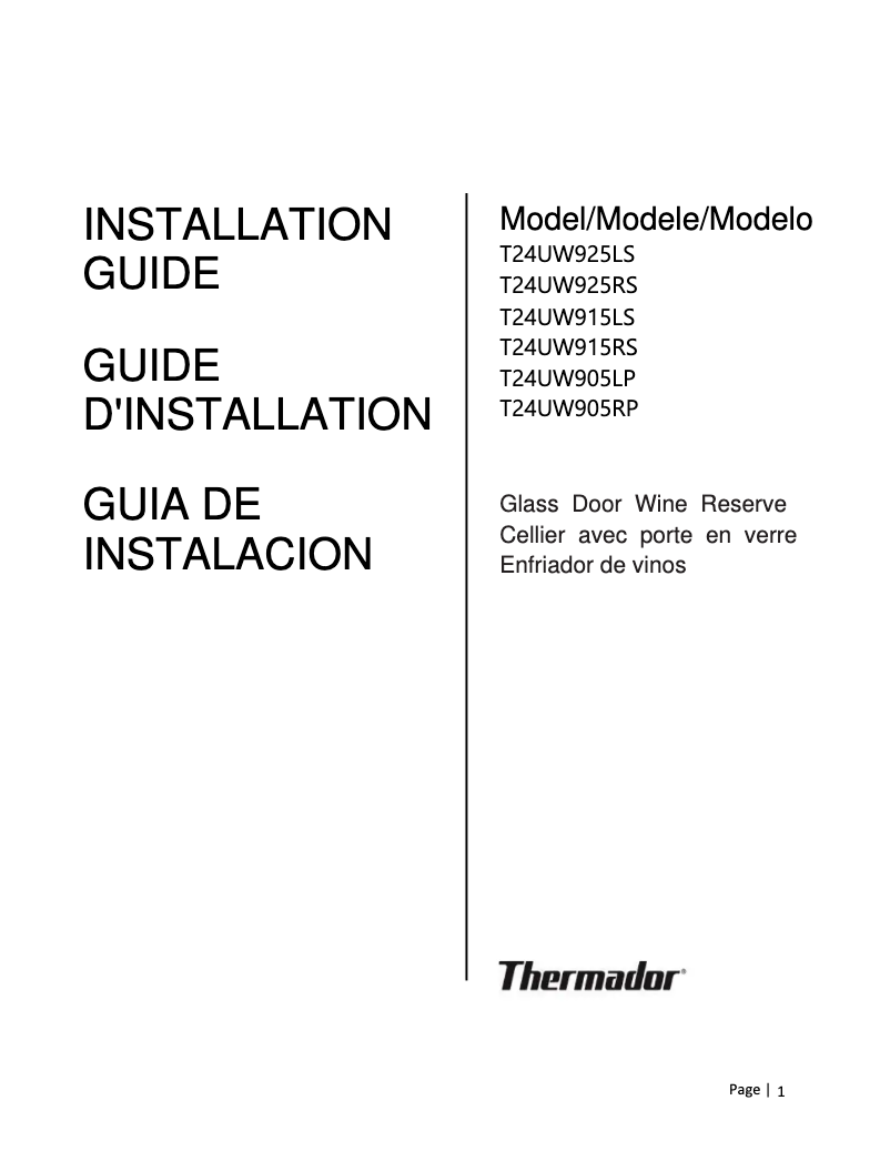 First page image of the manual for T24UW915LS
