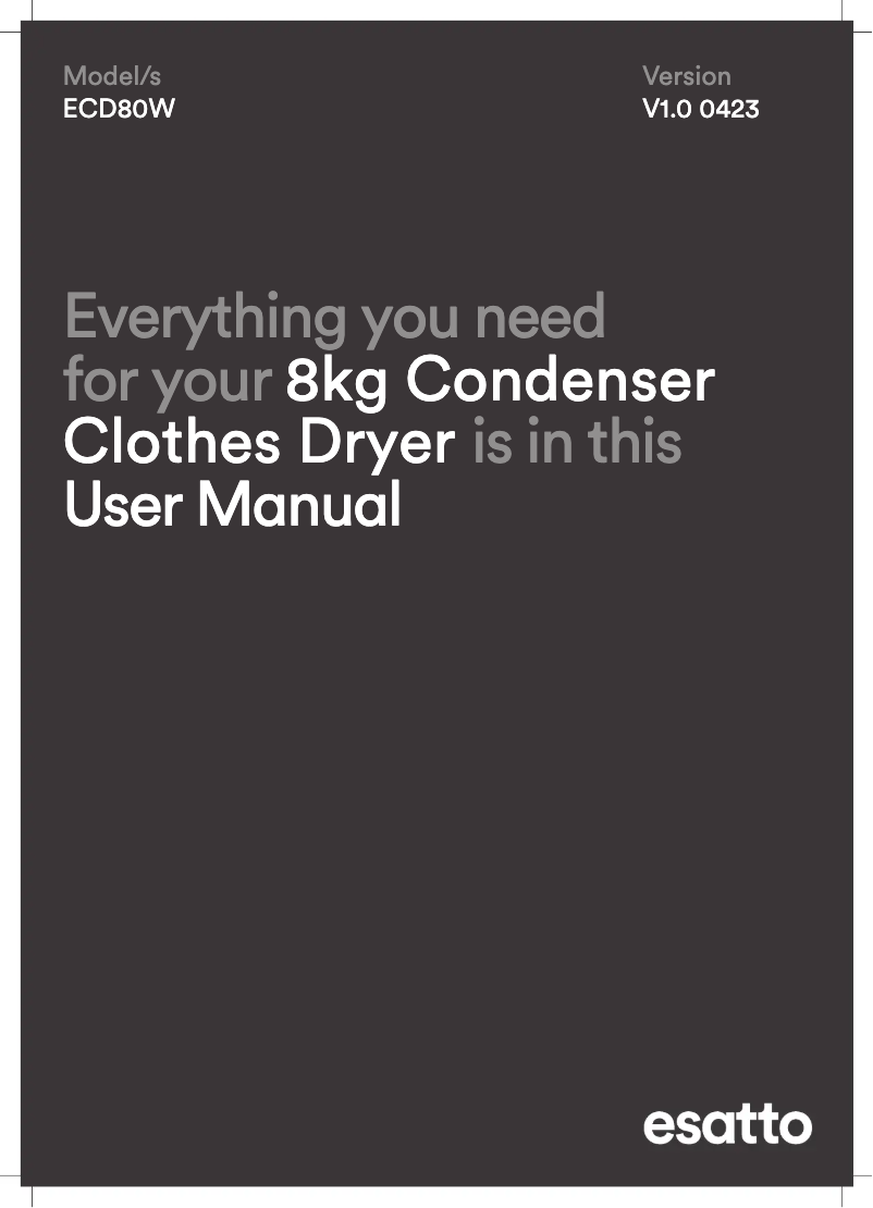 First page image of the manual for ECD80W