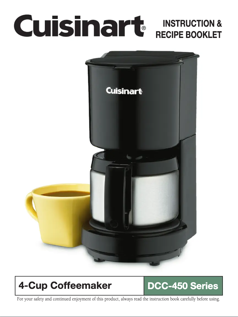 Page 1 of the manual User Manual Cuisinart DCC-450