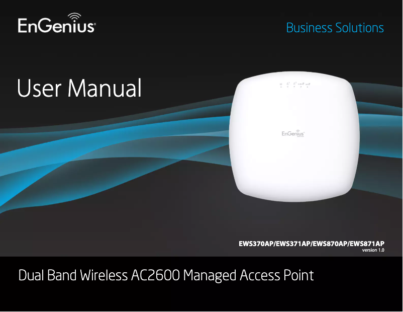 First page image of the manual for EWS371AP