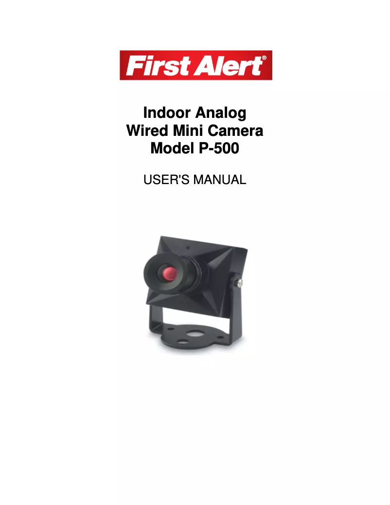 Page 1 of the manual User Manual First Alert P-500