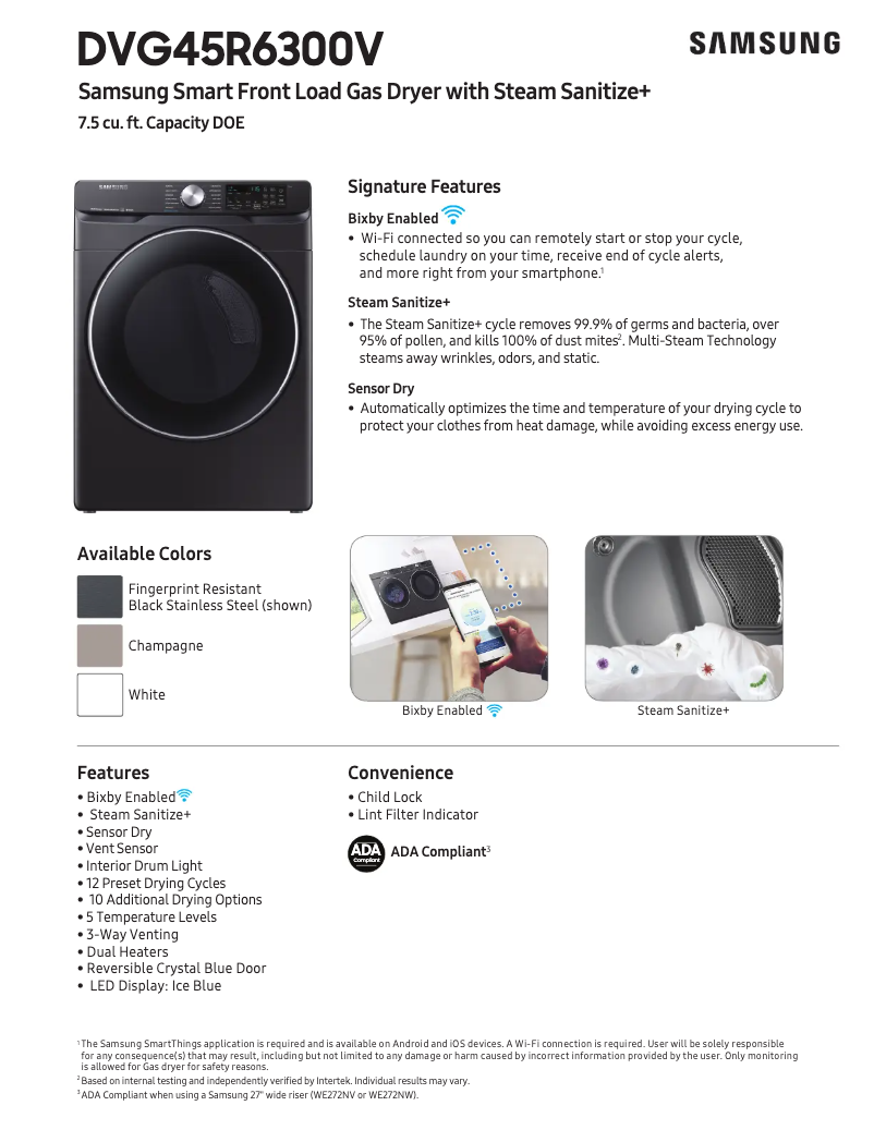 First page image of the manual for DVG45R6100C