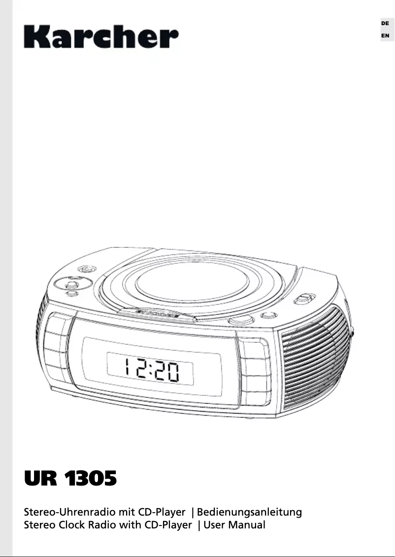 Page 1 of the manual User Manual Karcher Audio UR 1305
