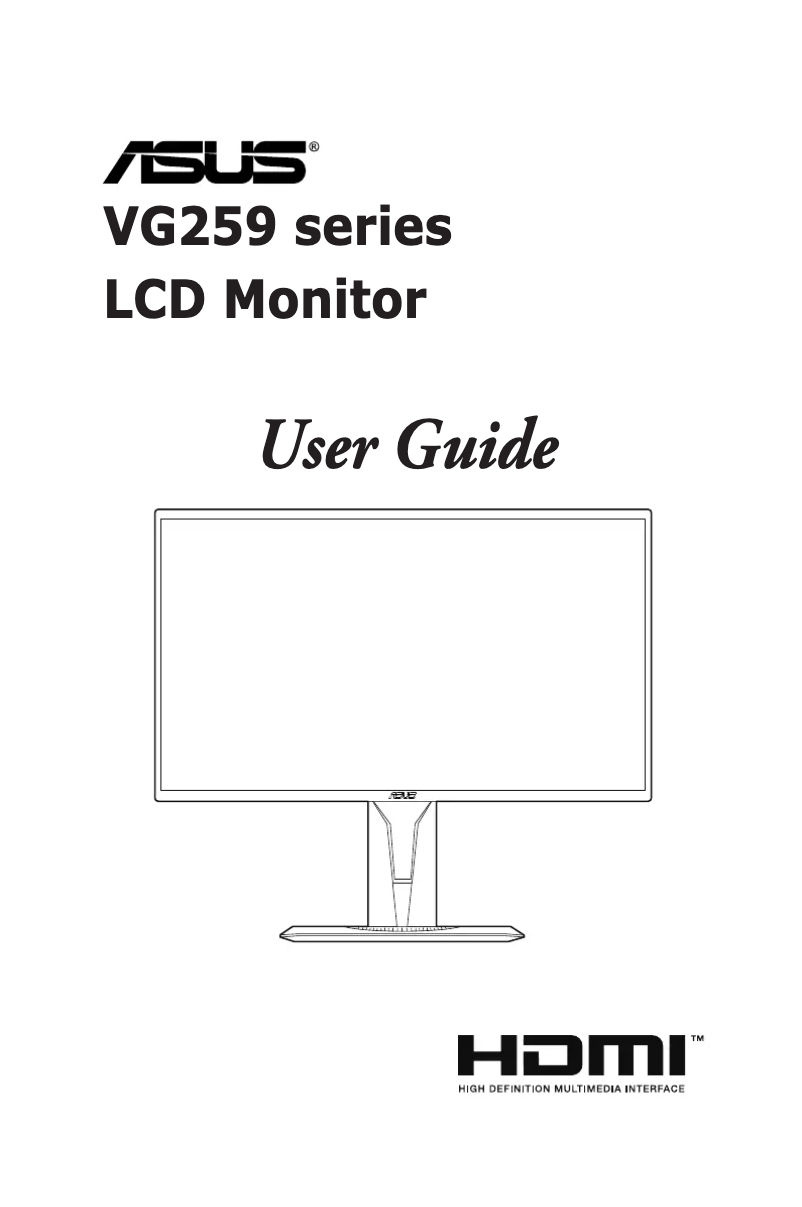 First page image of the manual for VG259Q