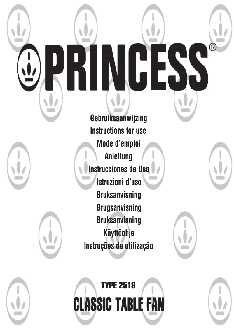 Page 1 of the manual User Manual Princess 352518