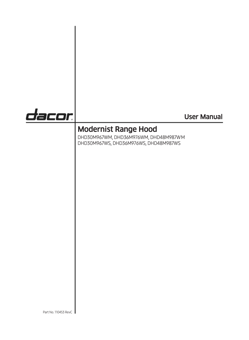 Page 1 of the manual User Manual Dacor Modernist DHD36M987WM