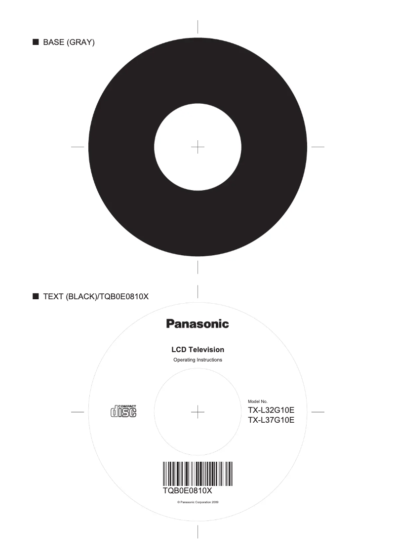 First page image of the manual for Viera TX-L32G10E