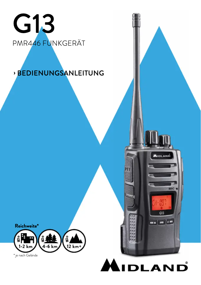 Page 1 of the manual User Manual Midland G13