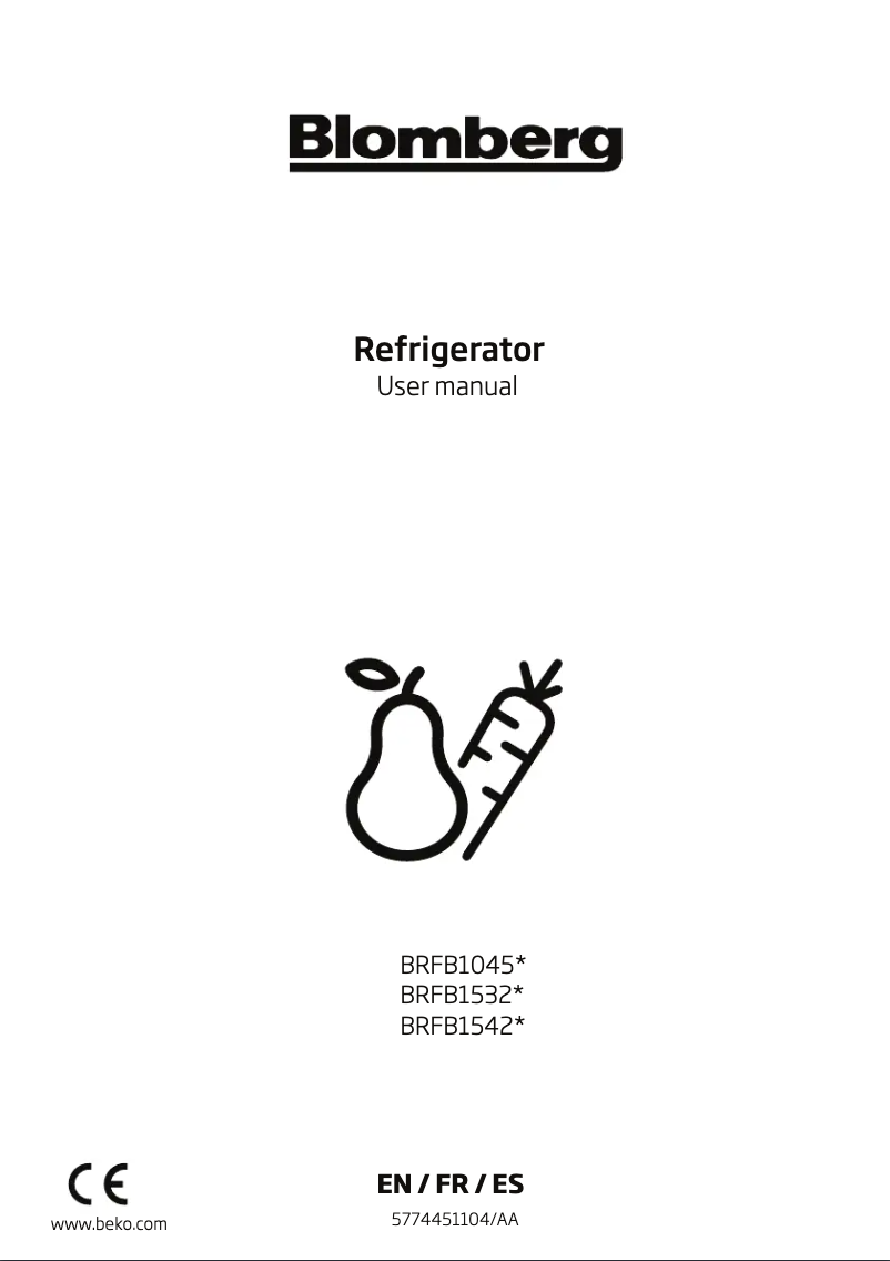 First page image of the manual for BRFB1045WH