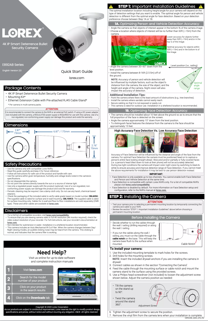 First page image of the manual for E892AB-E