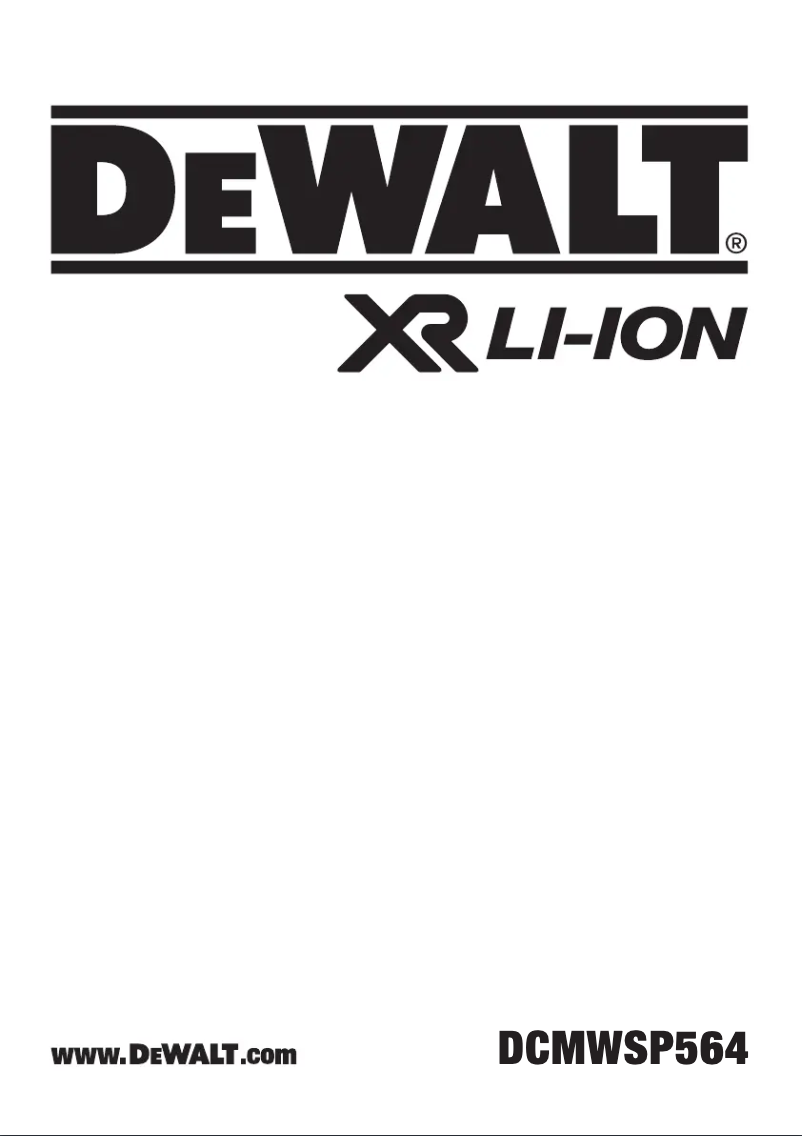 Page 1 of the manual User Manual DeWalt DCMWSP564