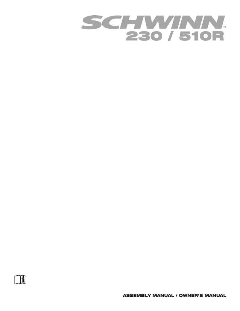 Page 1 of the manual Instructions / Assembly Schwinn 510R