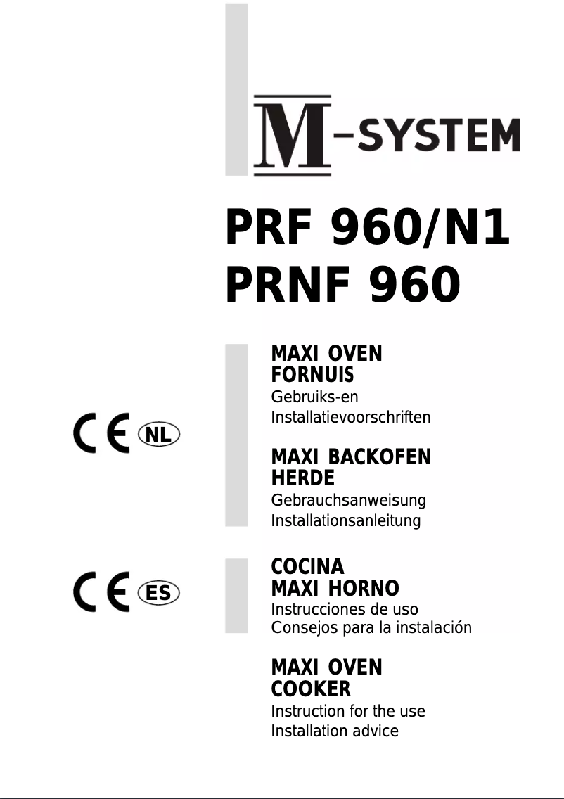 First page image of the manual for PRF-960N1