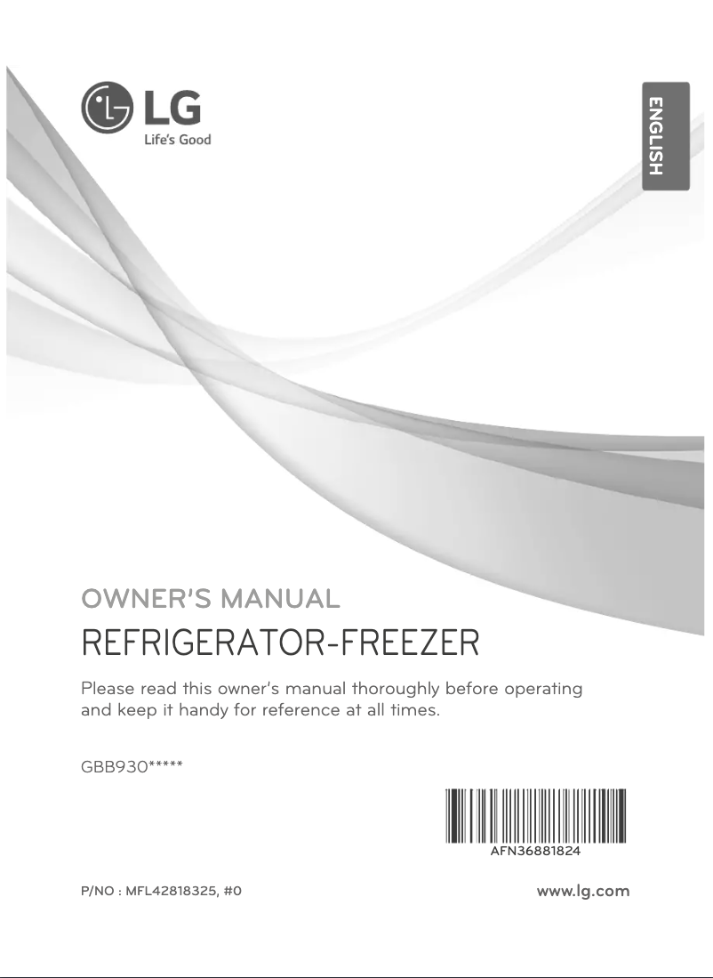 First page image of the manual for GBB930MRQZT