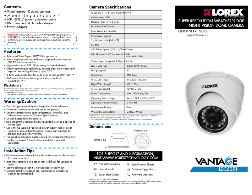 First page image of the manual for LDC6051