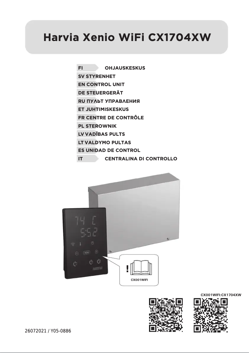 Image de la première page du manuel de l'appareil Xenio CX170XW