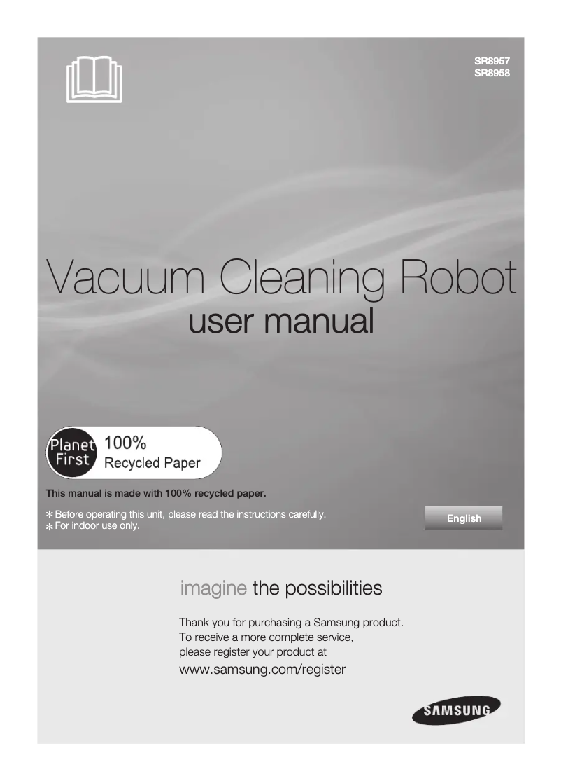 Page 1 of the manual User Manual Samsung SR8958