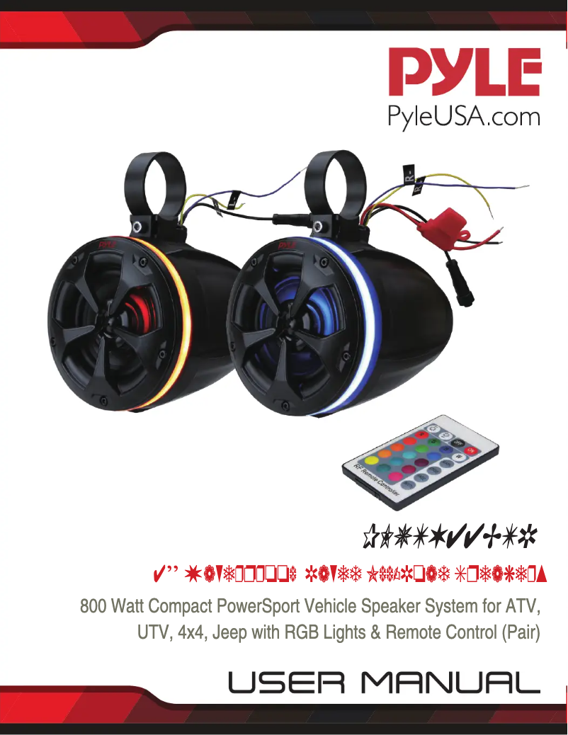 Page 1 of the manual User Manual Pyle PLUTV44BTR