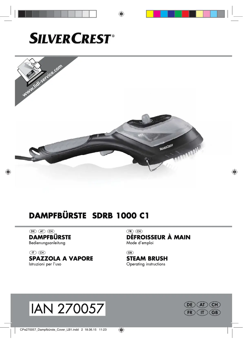 First page image of the manual for SDRB 1000 C1