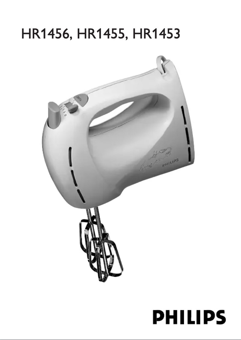 Page 1 of the manual User Manual Philips HR1455