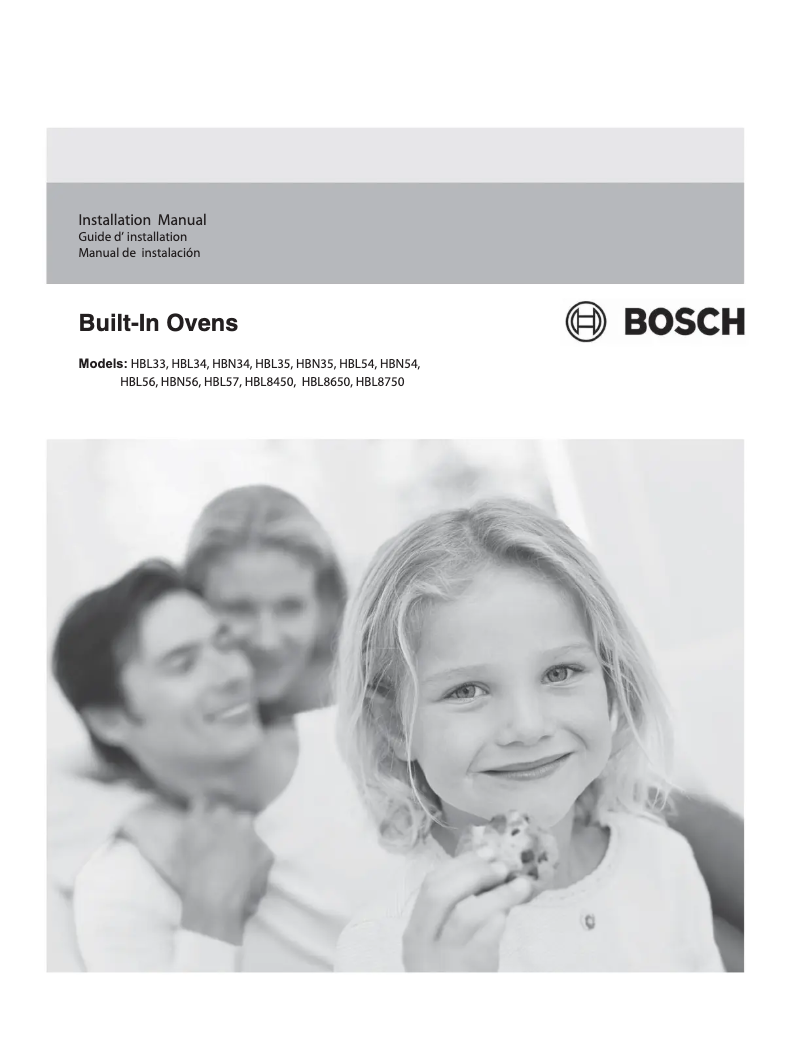 Page 1 of the manual Installation Guide Bosch 300 Series HBL3550UC
