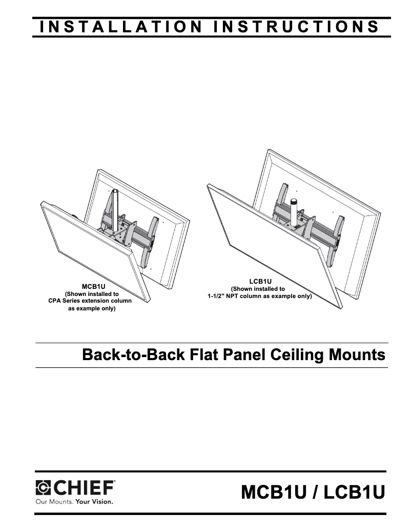 First page image of the manual for MCB1U