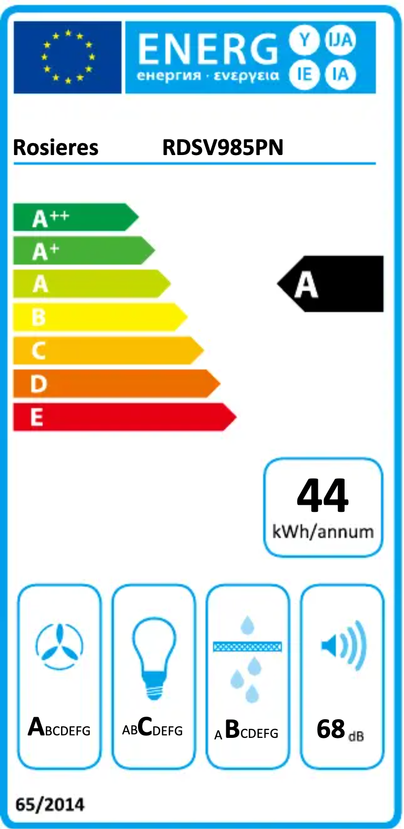 First page image of the manual for RDSV 985 PN
