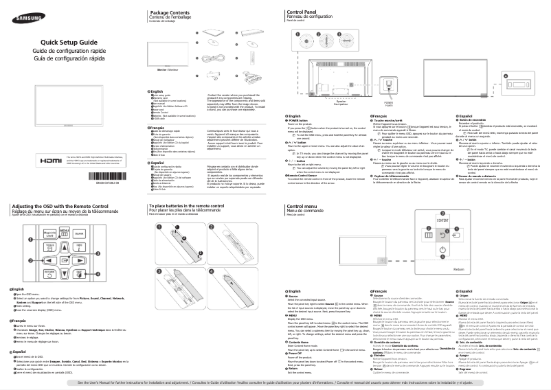 First page image of the manual for SyncMaster MD65C
