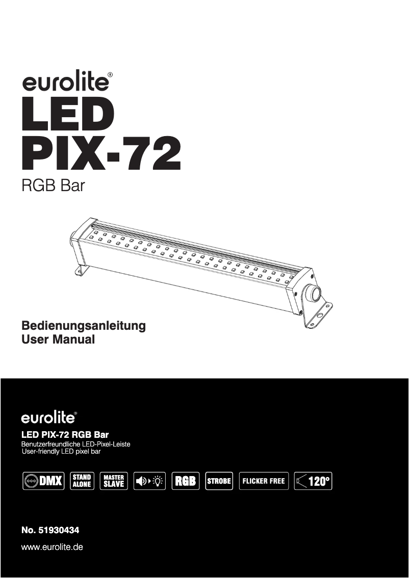 Page 1 of the manual User Manual Eurolite LED PIX-72