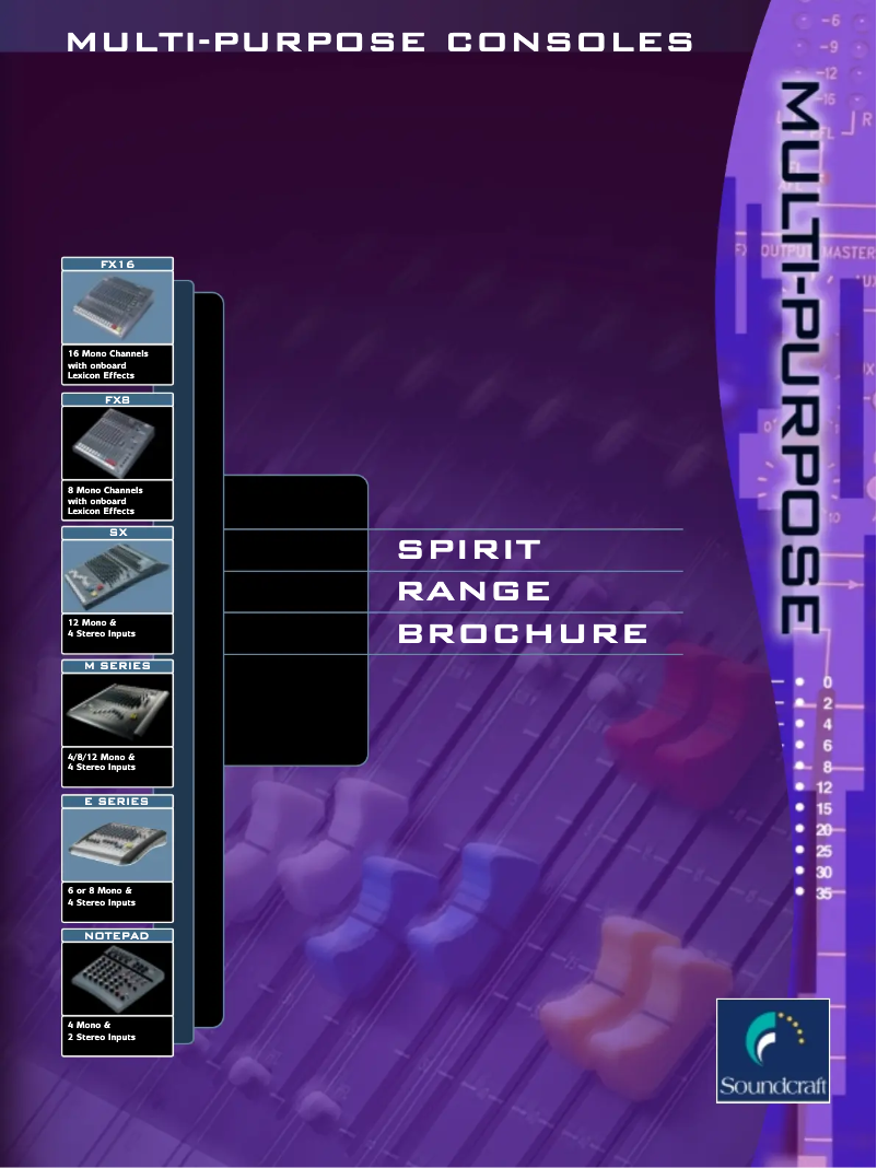 Page 1 of the manual User Manual Soundcraft Spirit FX8