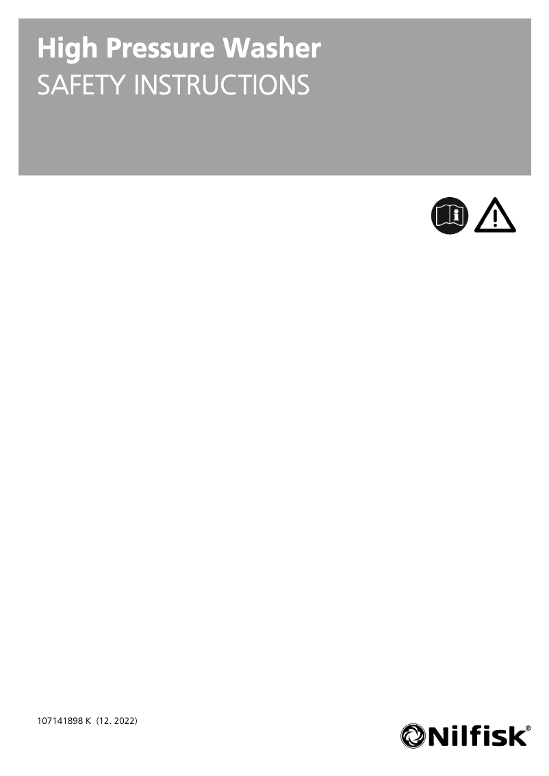 Page 1 of the manual User Manual Nilfisk MH 4