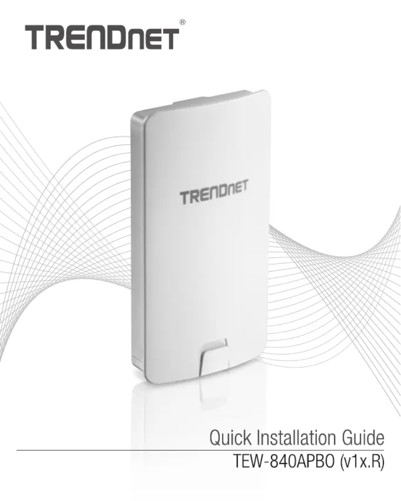 Page 1 of the manual User Manual TRENDnet TEW-840APBO
