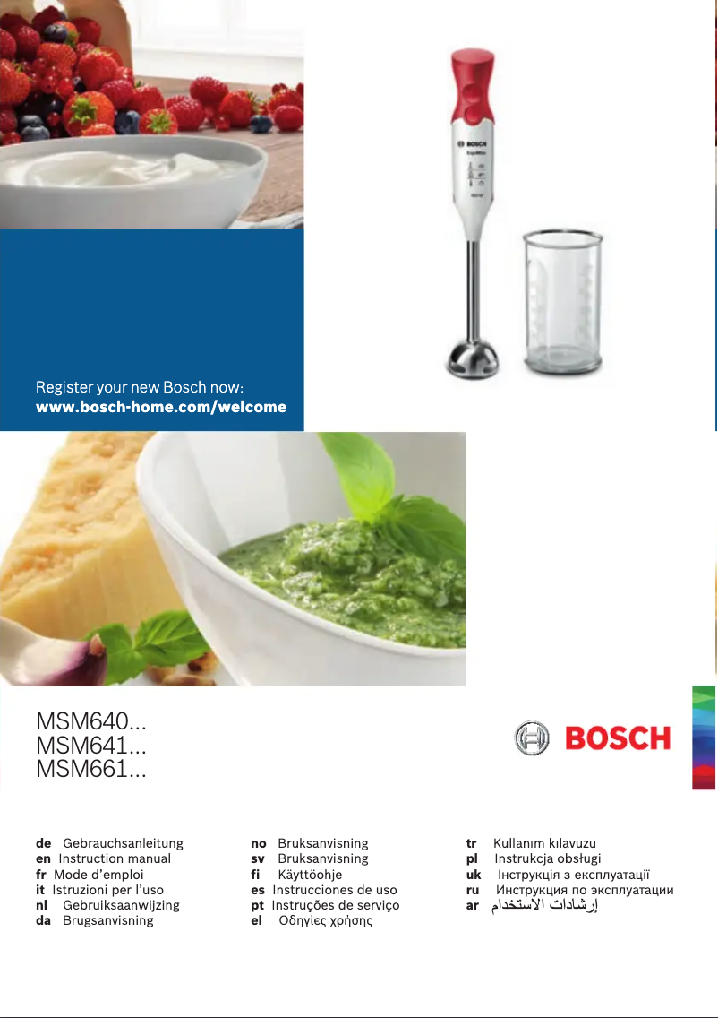 Page 1 of the manual User Manual Bosch ErgoMixx MSM64035